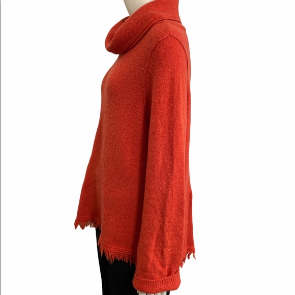 ANTHROPOLOGIE Akemi Kim Orange Fringe Sweater L - Picture 4 of 6